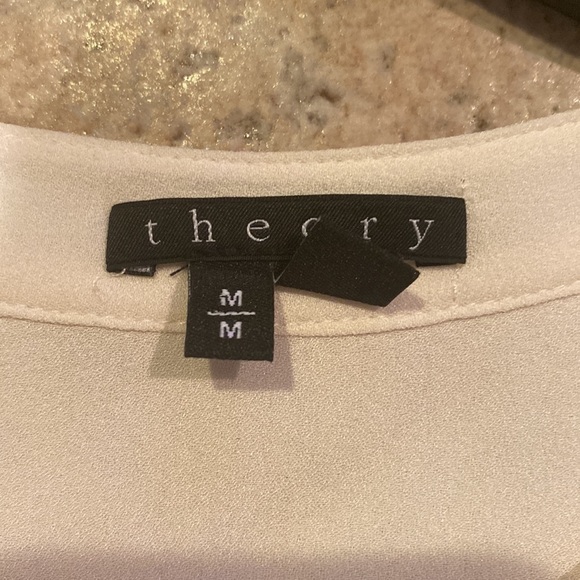 theory Ivory sheer blouse size medium - Picture 2 of 3